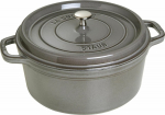 Staub La Cocotte 28cm rund, graphitgrau, Gusseisen