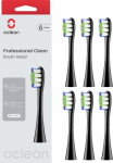 End Oclean Professional Clean: Zestaw 6 black sonic toothbrush tips