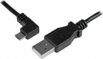 StarTech.com StarTech Micro USB-cable for charging and syncing M/M - Left-angled Micro USB - 0.25&nbsp;mm&sup2; - 2&nbsp;m - USB-kabel - micro-USB typ B (hane) till USB (hane) - USB 2.0 - 2 m - left-angled connector, molded - svart - for P/N: USB2PCARBK, USB2PCARBK ...