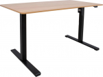 Desk ERGO OPTIMAL with 1 motor 120x60xH71-116cm, oak/black