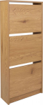 Shoe cabinet AALBORG 49x18xH122cm, oak