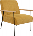 Armchair JADE 63x75.5xH85.5cm, yellow
