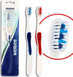 WELLBEE Adult medium hardness toothbrush (foil 4) - mix colors 1szt