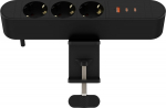 MicroConnect Multi Desktop Power Socket 3, Ways Schuko, 1 x USB-A, 2 x