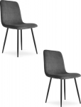 Leobert Krzesło RIFT - gray corduroy / black legs x 2