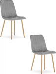 Leobert LAVA gray velvet upholstered chair for dining room, kitchen, living room x2
