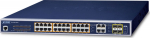 Planet IPv6/IPv4, 24-Port Managed, 802.3at POE+ Gigabit Ethernet