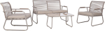 Garden furniture set MACOS table, sofa and 2 chairs, beige