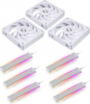 Lian Li UNI FAN P28 L&uuml;fter, 3er Pack - 120mm, wei&szlig; + 6x Side ARGB Stripes