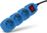 Entac Steckdosenleiste 3fach 1.5m blue switch