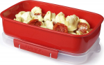 sistema Microwave container with valve 1.25 l rot