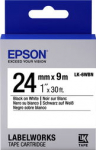 EPS TAPE LK-6WBN STD BLK-/WHT 24/9, LK-6WBN BLACK/WHITE 24MM (9M)