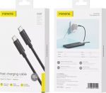 FONENG kabel XS07 USB-C - USB-C PD 60W 1.2M Czarny standard