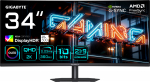 Gigabyte MO34WQC36 34&rdquo; WQHD Curved Gaming monitor - 3440 x 1440, 360Hz, 0.03ms, KVM, 300 cd/m&sup2;, FreeSync Premium Pro, DisplayHDR True Black 500, HDMI 2.1, DisplayPort 2.1, 86.4 cm (34"), 3440 x 1440 Pixel, Wide Quad HD, QD-OLED, 0.03 ms, Schwarz