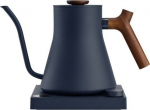 Fellow Stagg EKG PRO 900ml electric kettle in stone blue with a walnut-coloured handle