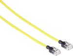 Mercodan KAT6A SLIM UTP 1.0m, Patchkabel Gul, Halogenfri