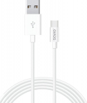 Kabel USB Savio USB-A - USB-C 1 m White (SAVIO CL-125)