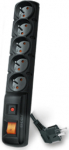 Acar F5 5 sockets 1.5m - Safety strip Acar F5 5 sockets 1.5m czarna