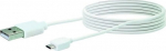 Schwaiger USB-Kabel 2.0 St. A->2.0 Micro B 2.00m Wei&szlig;