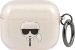 Karl Lagerfeld KLA3UKHGD AirPods 3 cover Gold Glitter Karl`s Head