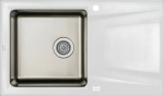Sink Deante PRIME - granite-steel 1-bowl with drainer White (ZSR_A113)