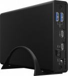 ICY BOX Obudowa IB-382H-C31 2.5/3.5 HDD z built-in HUB 1xUSB-C, 2xUSB - A, 12V2A