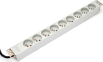 Digitus ASM A-19-STRIP-3-IMP PDU outlet strip 19 RACK 9xType E, 1.8m cable with Schuko, aluminium