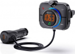 Savio TR-14 Transmiter FM z Bluetooth i ładowarką PD 87.6 - 107.9 MHz Bluetooth/USB Black
