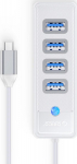 Hub USB Orico USB-C 4x USB-A 3.1 white