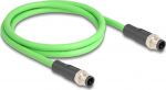 Delock Netzwerkkabel - 4-pole M12-D (M) zu 4-pole M12-D (M)