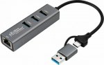 MicroConnect Premium USB 3.2 Gen 1 Hub, 4-Port with Ethernet and