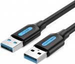 CABLE USB3.0 MALE TO MALE/1.5M BLACK CONBG VENTION