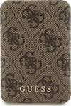 Powerbank Guess Guess 4G Leather Metal Logo MagSafe - Power Bank inductive 5000 mAh 15W MagSafe (brown)