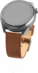 Fixed smartwatch leather strap, 22 mm, brown