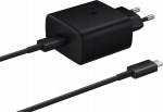 Loader Samsung EP-TA845EWE 1x USB-C 3 A Czarna + kabel USB-C