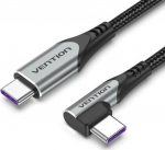 CABLE USB-C TO USB-C R.ANGLE/1M GRAY TAKHF VENTION