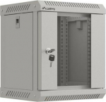 LANBERG 10" 6U 300x300 Wall housing glass door (FlatPack) gr