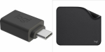 Log Adapter USB Logitech USB-C - USB Czarny (956-000005) + Studio Series - GRAPHITE (956-000049)