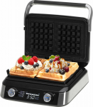 Adler AD 3084 czarny - Moc [W]: 2400| The number of waffles: 2 | Waffle shape: rectangle| Color: czarny/srebrny