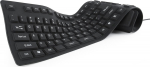 KEYBOARD FLEXIBLE USB ENG/BLACK KB-109F-B GEMBIRD