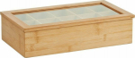 Zeller Bamboo box for tea bags - 10 compartments, ZELLER