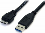StarTech.com StarTech 0.5&nbsp;m svart SuperSpeed USB 3.0-kabel A till Micro B  M/M - USB-kabel - Micro-USB typ B (hane) till USB typ A (hane) - USB 3.0 - 50 cm - molded - svart - for P/N: DKT30CVAGPD, S251BMU313, S251BMU3FP, S251BPU313, S252BU313R, SLSOD ...