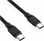 AUKEY CB-CC1P OEM kabel USB-C - USB-C 1m 60W PD 3A 5Gbps 20V PVC czarny