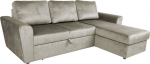 Corner sofa bed INGMAR beige velvet