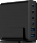 GEMBIRD Universal Charger 75W GaN 2xUSB-A 4xUSB-C fast charging black