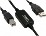 Kabel USB InLine USB-A - USB-B 10 m Czarny (34511I)