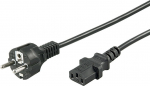 Wentronic Goobay type F, CEE 7/7 - C13 - power cord, 3 m, black