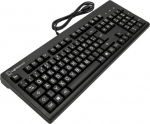 Logickeyboard XL-Print White on Black TITAN DE PC