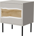 Cama MEBLE Cama Bedside cabinet, 2 pcs. INSERTO 50x40x61.5 cashmere + LED