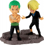 Banpresto World Collectable Figure Log Stories: One Piece - Roronoa Zoro & Sanji Figures (8cm) (29523)